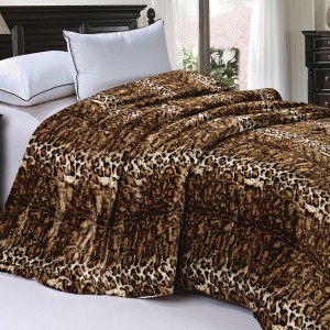 BOON Throw Blanket Safari Animal Nature Faux Fur and Sherpa Queen Size Blanket NBNF1108